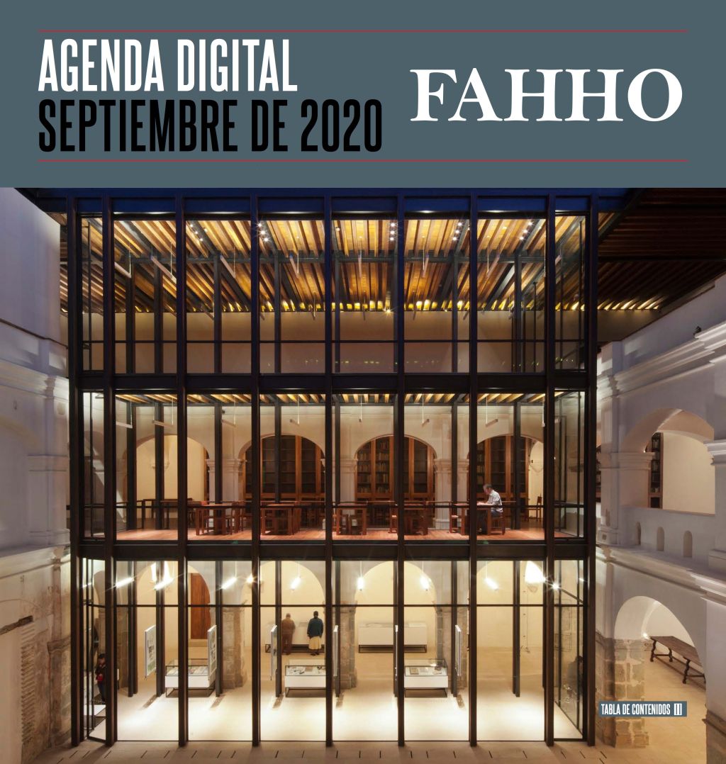 Agenda septiembre 2020 Fahho