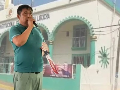 EL “MATÓN” ELIAZAR MENDOZA CONDICIONA EL VOTO PARA IMPONERSE COMO PRESIDENTE DE CANDELARIA&nbsp;LOXICHA.